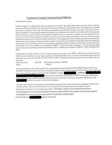 Receiving Scam Materials .